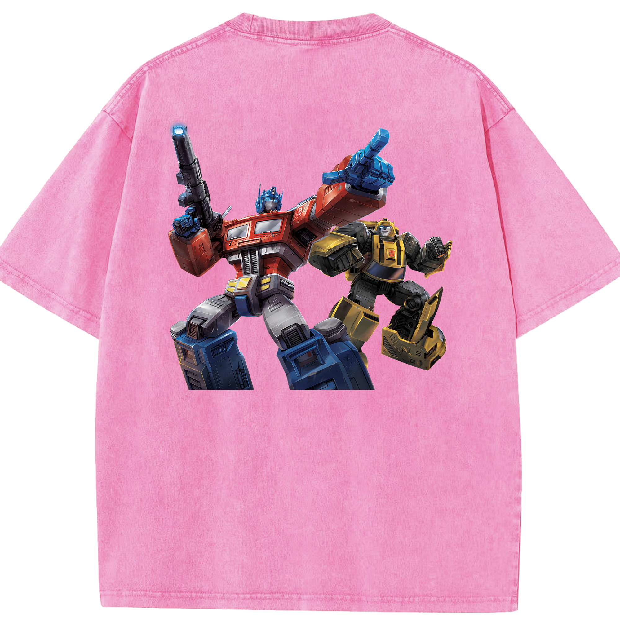（画像用） Transformers トランスフォーマー 綿100% ヴィンテージ風 半袖Tシャツ（背面プリント）